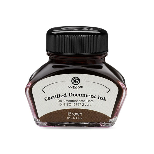 Octopus Fluids Fountain Pen Document Ink, Brown, 30ml