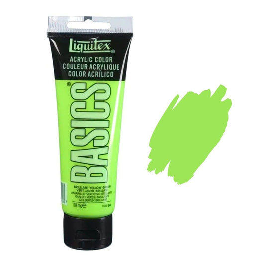 Liquitex Basics Acrylic Paint Tube 118ml - Brilliant Yellow Green