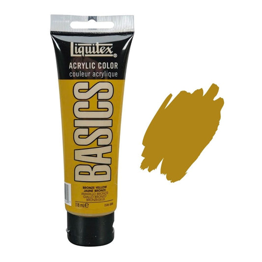 Liquitex Basics Acrylic Paint Tube 118ml - Bronze Yellow
