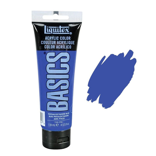 Liquitex Basics Acrylic Paint 118ml - Phthalo Blue