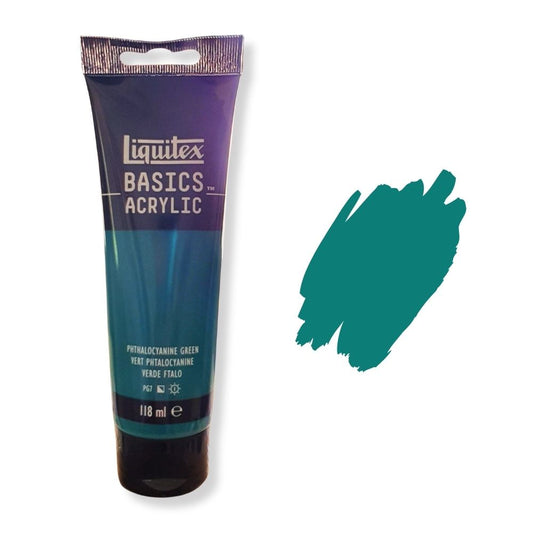 Liquitex Basics Acrylic Paint 118ml - Phthalo Green