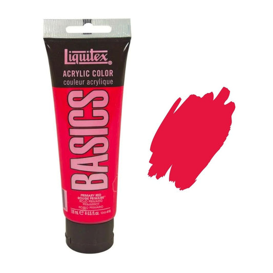 Liquitex Basics Acrylic Paint 118ml - Primary Red