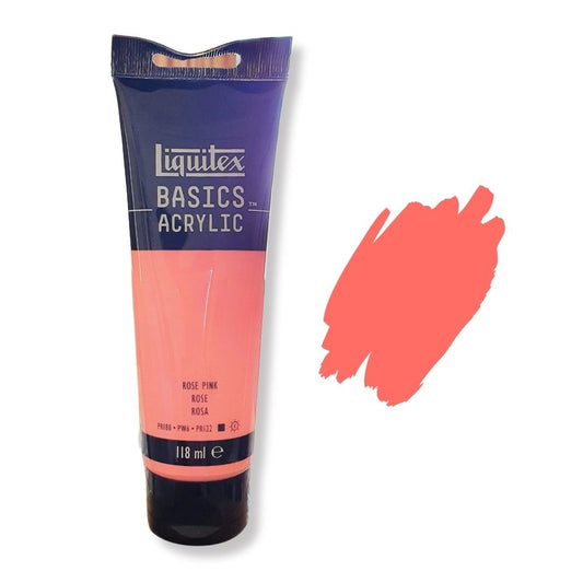Liquitex Basics Acrylic Paint Tube 118ml - Rose Pink