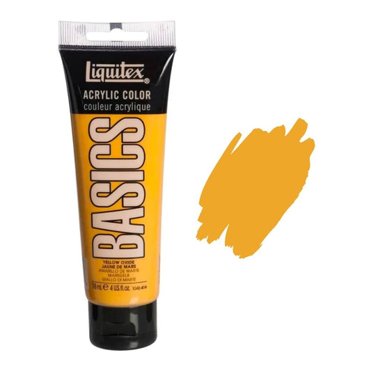 Liquitex Basics Acrylic Paint 118ml - Yellow Oxide