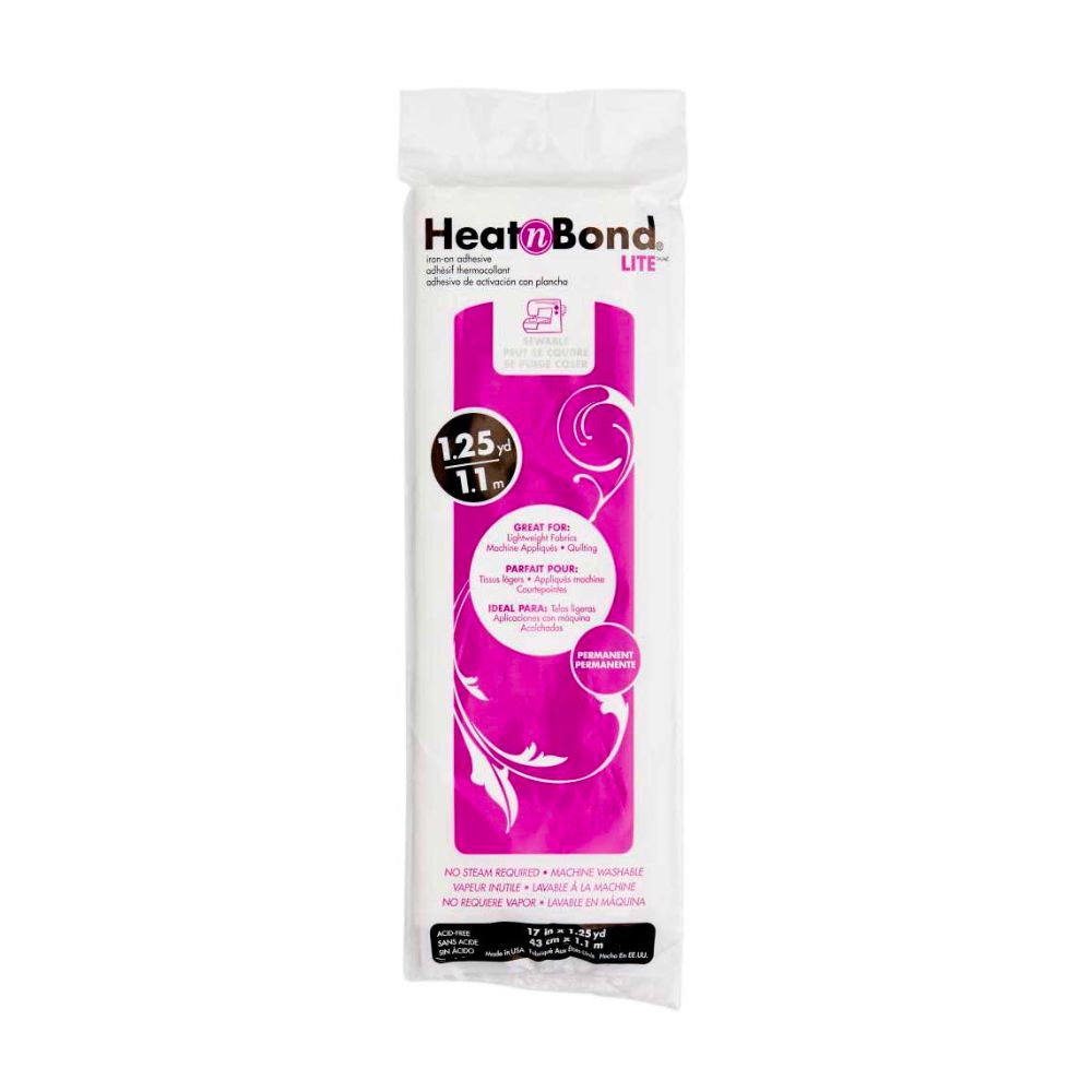 Heat n Bond Litehold Iron On Fabric Adhesive, Single pack, 17" x 1yard