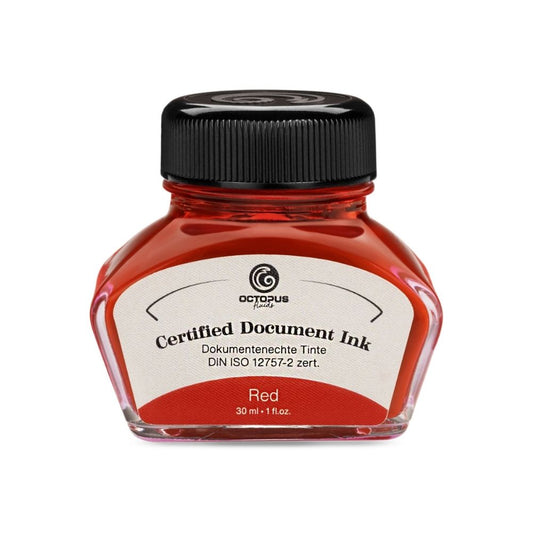 Octopus Fluids Fountain Pen Document Ink, Red 30ml