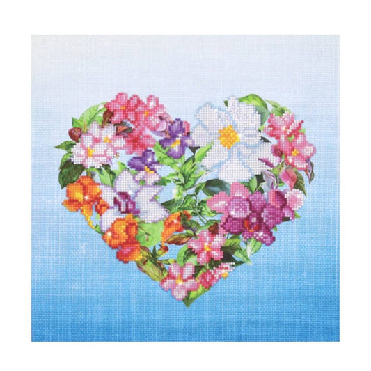Diamond Dotz Art Kit - Flower Heart 37 x 37cm