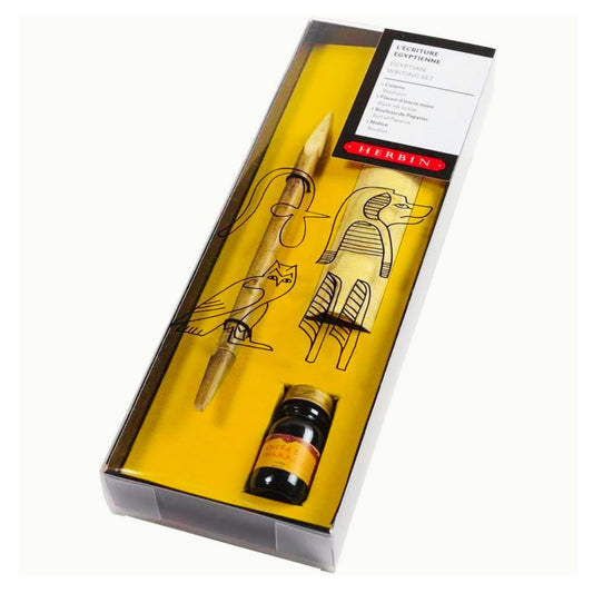 Herbin Egyptian Writing Set, Pen Papyrus and Ink