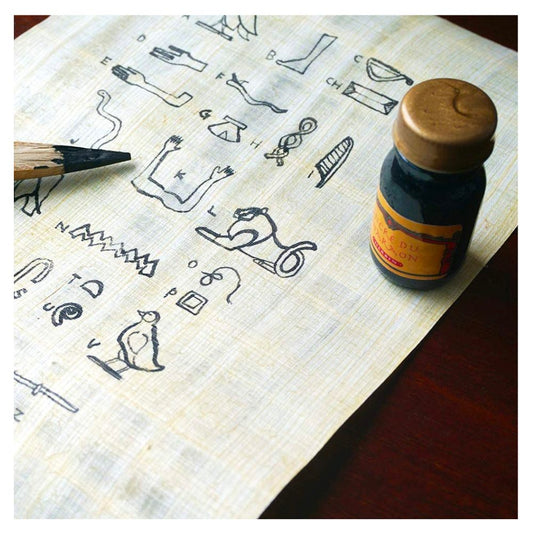 Herbin Egyptian Writing Set, Pen Papyrus and Ink