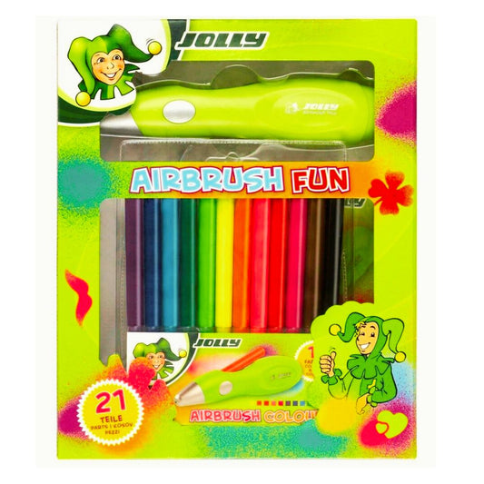 Jolly Airbrush Pen and Stencil Fun Drawing Set, USB Rechargeable