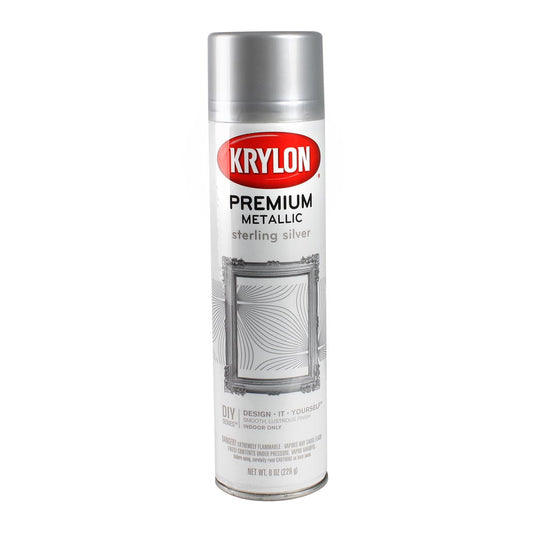 Krylon Premium Metallic Spray Paint - Sterling Silver 8oz
