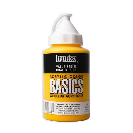 Liquitex Basics Acrylic Paint 400ml - Cadmium Yellow Medium Hue