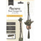 Macrame Plant Hanger Kit With Spiral Knot - Black