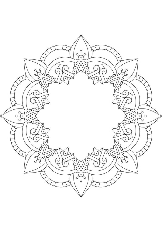 Digital Mandala Craft Pattern