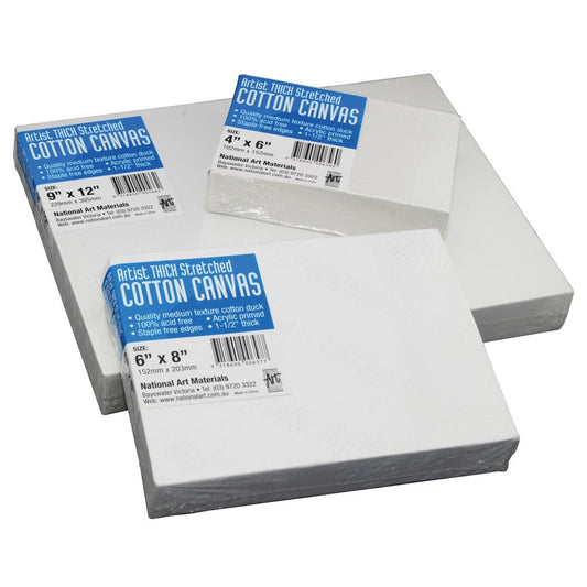 Creative Deep Edge 1.5inch Stretched Painting Canvas, 12 x 12 inch