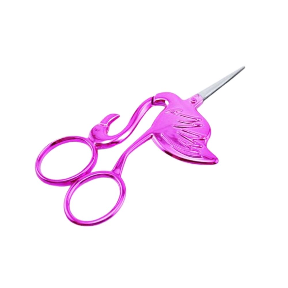 Novelty Design Hot Pink Flamingo Embroidery Scissor