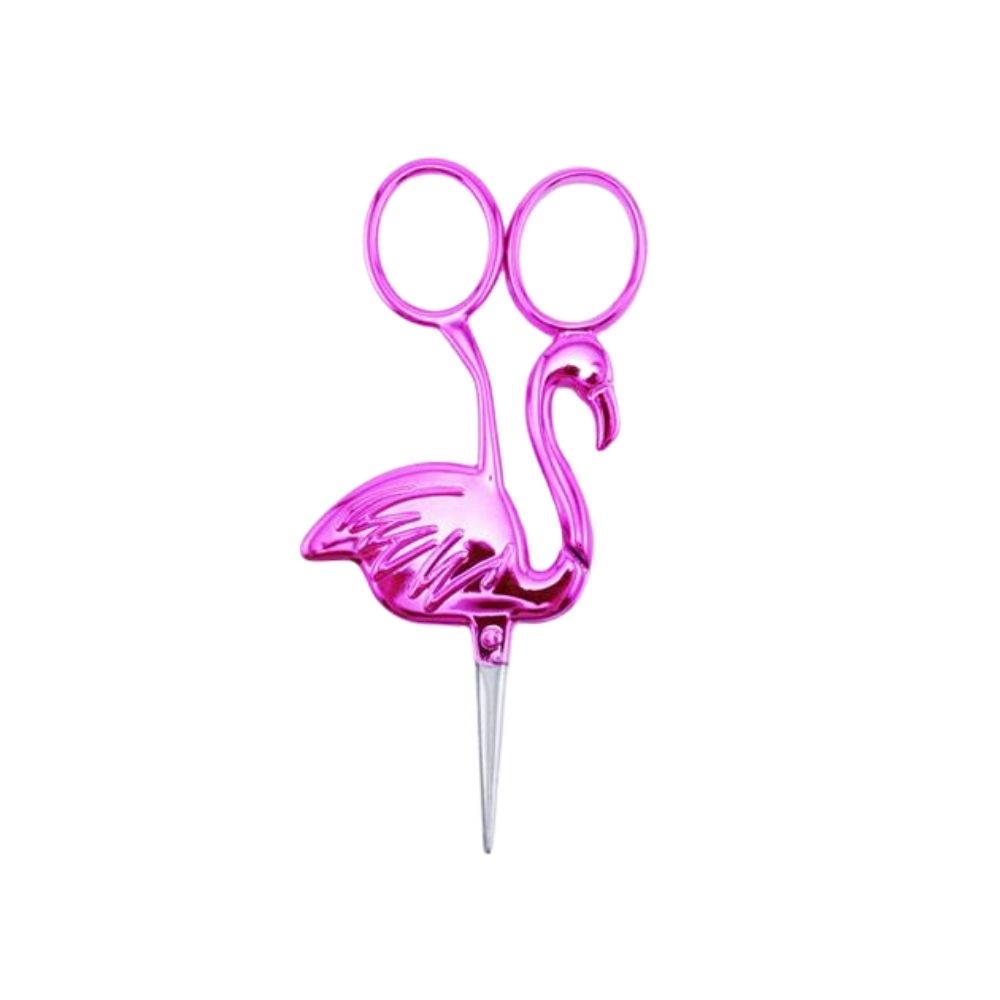 Novelty Design Hot Pink Flamingo Embroidery Scissor