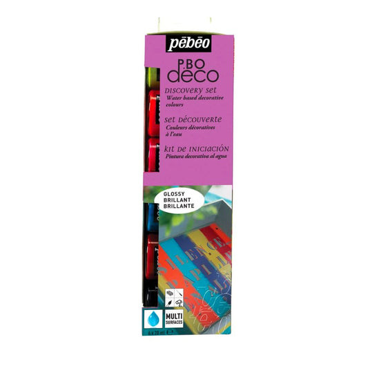 Pebeo Deco Discovery Acrylic Paint Set, Gloss