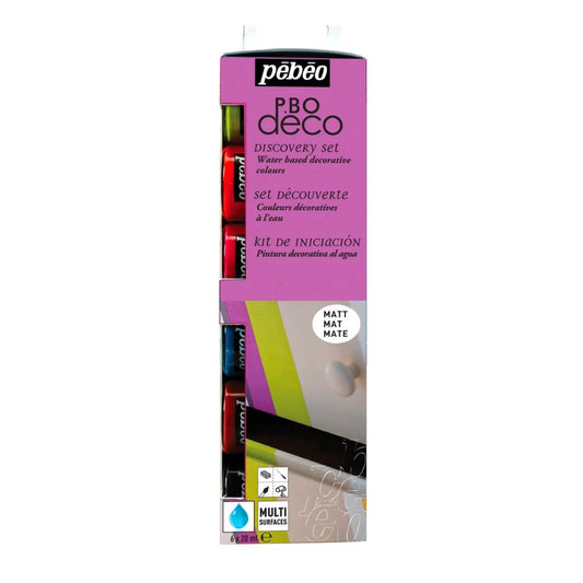 Pebeo Deco Discovery Acrylic Paint Set, Matte