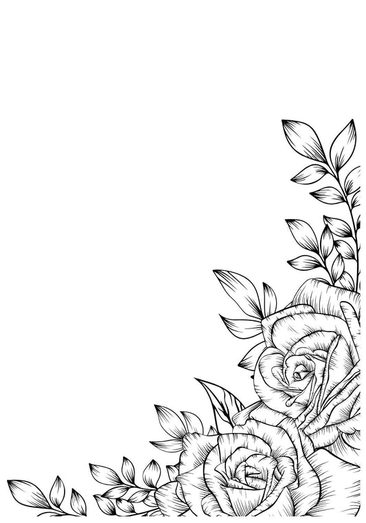 Roses Corner Border Craft Pattern