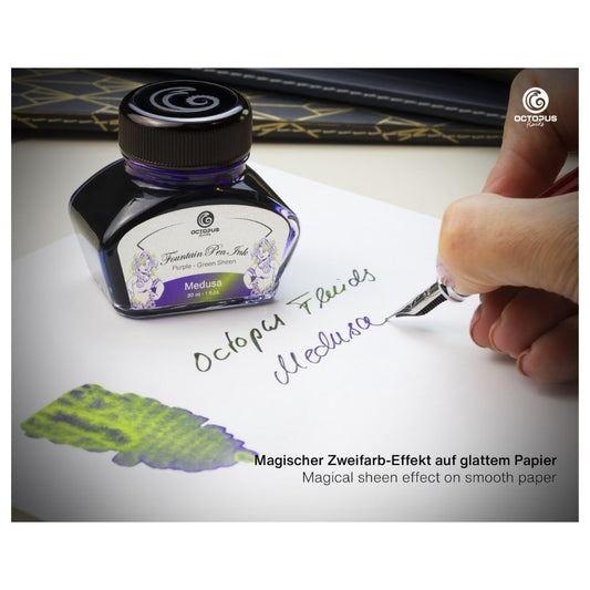 Fountain Pen Ink, Two Tone Sheen Effect, Medusa Violet
